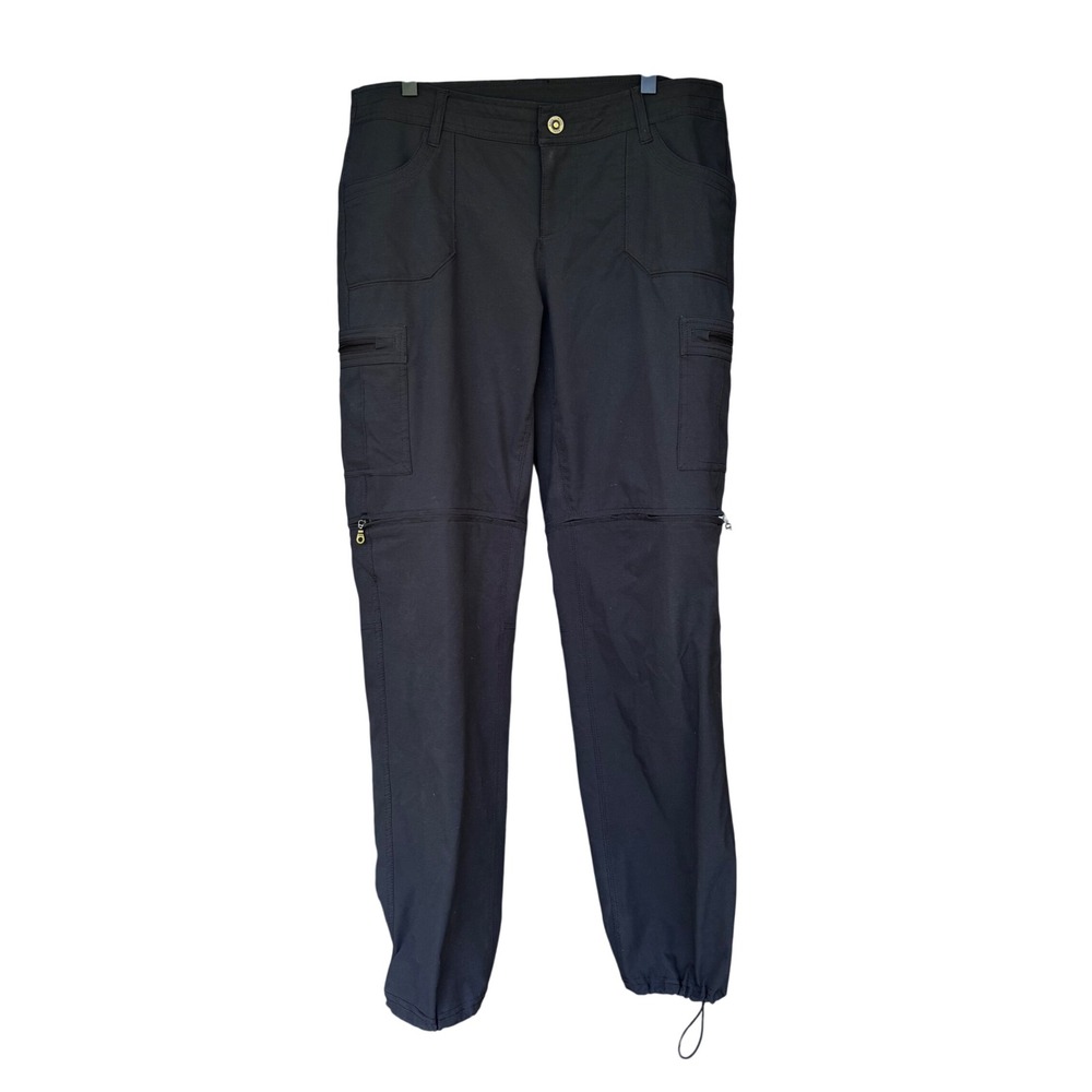 Kuhl Womens Zip Off Convertible Hiking Black Size 12 Reg Pants Shorts Gorpcore